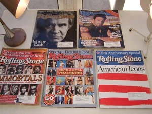Rolling Stone Magazines Lot of 5 Double Issue 2003 Johnny Cash Ben Affleck Icons - Picture 1 of 12