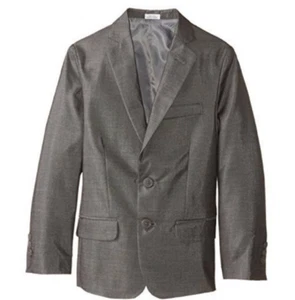 Calvin Klein Boys' Twill Blazer Jacket, Dark Grey, Size 8 - Picture 1 of 1