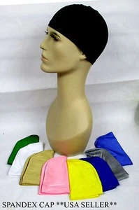 LOT OF 2 -Unisex Satin Spandex Dome Cap ,Bikers Hat, One Size Outdoor -MH1101 - Picture 1 of 11