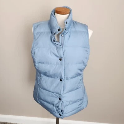 J. Jill Vest Womens Medium Down Light Blue Puffer Jacket - Image 1 of 4