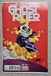 ALL NEW GHOST RIDER #1 SKOTTIE YOUNG SIGNED VARIANT 1ST ROBBIE REYES 2014 MARVEL - Picture 1 of 4