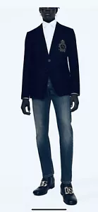 Dolce Gabbana Masterpiece DG logo Crest all over Blazer MSRP$2845 - Picture 1 of 15