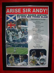 Andy Murray 2016 Wimbledon Champion - gerahmter Druck - Bild 1 von 2