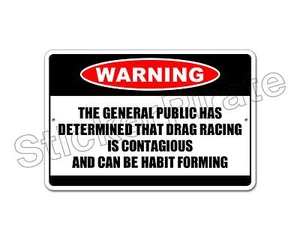 *Aluminum* Drag Racing Is Contagious Warning 8" x 12" Funny Metal Novelty Sign - Picture 1 of 2