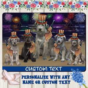 Wolfhound Dog Floor Mat Personalized Pet Door Mat Valentine Day NWT - Picture 1 of 39