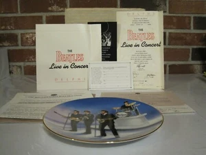 1991 DELPHI BRADFORD EXCHANGE THE BEATLES LIVE IN CONCERT PLATE FIRST ISSUE - Picture 1 of 12