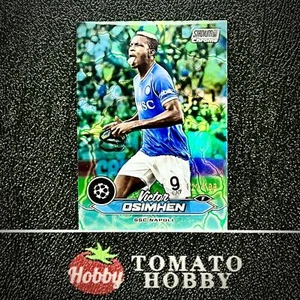 TOPPS STADIUM CHROME UEFA 2023-24 VICTOR OSIMHEN /199 GREEN AQUA REFRACTOR - Picture 1 of 2