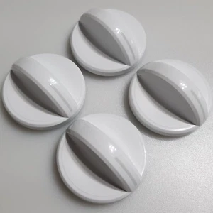 Whirlpool Electric Range Infinity Knob Set of 4 White with Gray Line PN: 9757132 - Picture 1 of 11