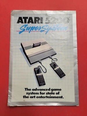 Atari 5200 Super System Fold Out Promo Insert Pamphlet Gaming Catalog 1983 - Image 1 of 2