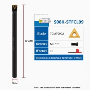 S08K-STFCL09 CNC Lathe Tools Indexable Inner Hole Turning Tool Holder For TCMT09 - Foto 1 di 5