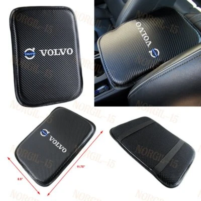 For VOLVO Embroidery Carbon Car Center Console Armrest Cushion Mat Pad Cover X1 - Image 1 of 4