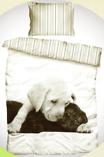 Bettwäsche Friends Love - Hund und Katze - 135 x 200 cm - Mikrofaser - Kätzchen