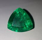 21.17 Ct Natural Colombian Big Emerald Loose Gemstone Certified Trillion Cut Gem