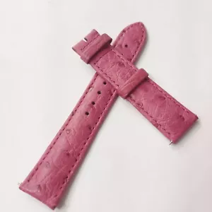 Correa de reloj de avestruz genuina Hadley Roma de 20 mm buganvillas hecha en EE. UU. - Imagen 1 de 3