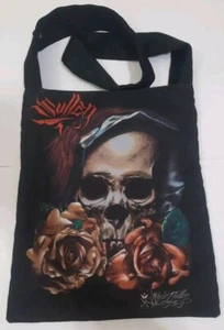 Sullen Skull & Roses Crossbody Bag Schultertasche schwarz Handtasche Umhängetasche - Bild 1 von 18