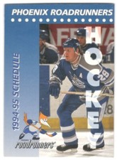 1994-95 Phoenix Roadrunners IHL Hockey Schedule !!! The New K