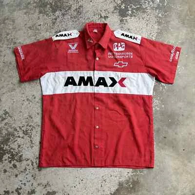 Vintage Simpson USA Work Shirt Men Large Red White Embroidered American Workwear - Image 1 of 4