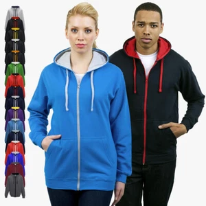 JUST HOODS - Unisex Varsity Kapuzensweatjacke 'JH053' S - XXL Zweifarbig & Solid - Bild 1 von 95