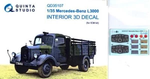 Quinta Studios 1/35 MERCEDES BENZ L3000 3D DECAL COLORED INTERIOR SET ICM Kit - Picture 1 of 6