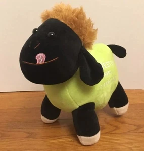 Westin Ningbo Plush Stuffed Black sheep Lamb rare China green brown hair hotel - Picture 1 of 9