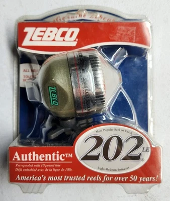 Carrete de pesca Zebco 202 vintage en embalaje original nuevo de stock Foto 1 de 4