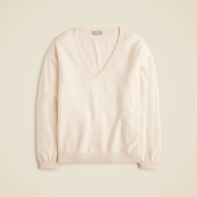 Nuevo con etiquetas Suéter J.Crew Cashmere Relajado Cuello en V en Jaspeado Muselina Grande Pullover S Foto 1 de 4