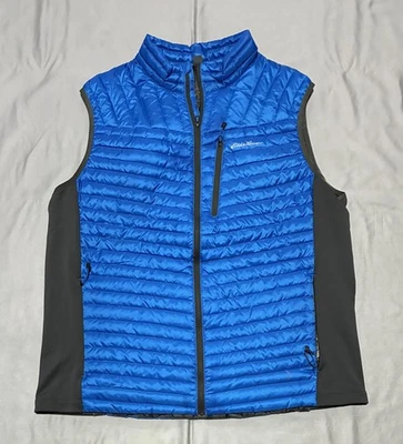 Chaleco Eddie Bauer Para Hombres 2XL Alto Azul Abajo Aislado Bolsillos con Cremallera Prendas Exteriores Foto 1 de 4
