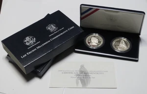 2000 Leif Ericson Millennium Proof Two-Coin Commemorative Set - Coins, Box & COA - Picture 1 of 5