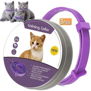 3X Calming Collar 38CM for Cat Natural Lavender Pheromone Cat Calming Collars US - Picture 1 of 11