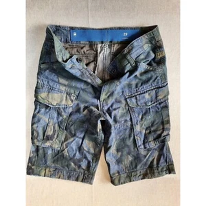G-Star Raw Men 29 Paratroper Stretch Cargo Denim Short Camo Military Pure Cotton - Picture 1 of 9