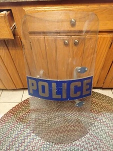 Vintage Riot Shield Police Tactical Protest Collectible Stage Prop -36" clear - Picture 1 of 12