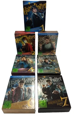 Harry Potter Ultimate Edition Jahr 1 bis 7 DVD Boxen Pappschuber FSK 12 * - Bild 1 von 4