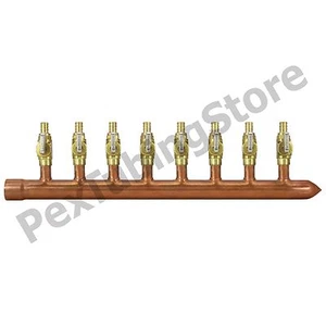 Colector PEX de 8 puertos 1/2" con válvulas de Sioux Chief 672XV0810 SUDADERA (R) - Imagen 1 de 1