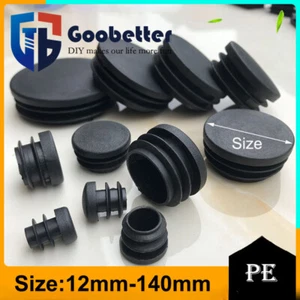 Round Plastic Tube End Caps Insert Bungs Blanking Plugs Stoppers Chair Feet Leg - Picture 1 of 52