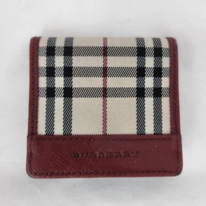 Burberry Monedero Monedero Nova Check Lona Cuero - Imagen 1 de 12