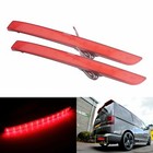 2x Red Lens LED Rear Bumper Reflector Brake Light For VW Transporter T5 2012-16
