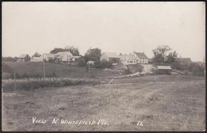 North Whitefield, Maine Pre-1920 RPPC #17 - Panoramic Town View Postcard - Picture 1 of 2