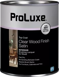 Deft DFT017/04 Deft Satin Interior Clear Wood Finish Brushing Lacquer - Quart - Picture 1 of 6