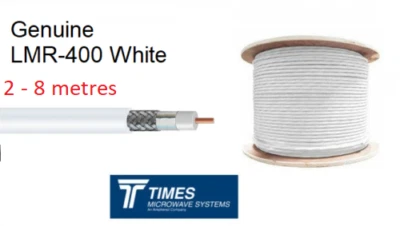 LMR-400-White Times Microwave 50 Ohm Low Loss coaxial Cable Radio HAM - Image 1 of 4