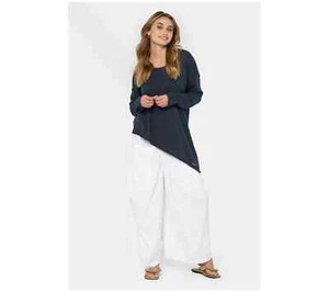 Peace Love World Damen Pullover Boheme asymmetrischer Saum XS Midnight A502731 - Bild 1 von 7