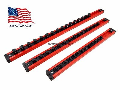 Mechanics Time Saver 1/4 3/8 1/2 Drive Lock A Socket Magnetic Rail Rack Set MTS - Image 1 of 3