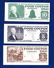 FOOD STAMP COUPON 3 UNC COUPONS $10.00 $5.00 $1.00 USDA AGRICULTURE scrip TOKEN