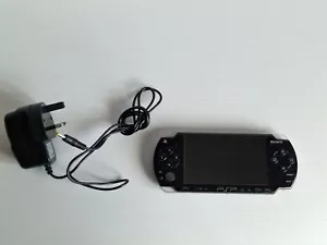 Sony Playstation Portable PSP-2003 Slim Black Console With Aftermarket Charger - Picture 1 of 4