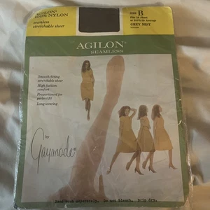 GAYMODE Agilon Hosiery Stockings Size B Seamless Pantyhose JCPenney’s Grey Mist - Picture 1 of 4