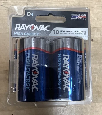 Baterías estándar Rayovac High Energy 813-4T - D - alcalinas - 51774 Foto 1 de 2