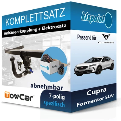 Für Cupra Formentor SUV 20- TOWCAR Anhängerkupplung abnehmbar + 7polig E-Satz - Bild 1 von 3
