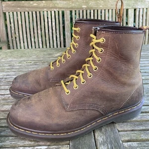 Dr. Martens Gaucho 1460 caballo 8 agujeros cuero envejecido airwair para hombre Reino Unido 8 UE 42 - Imagen 1 de 15