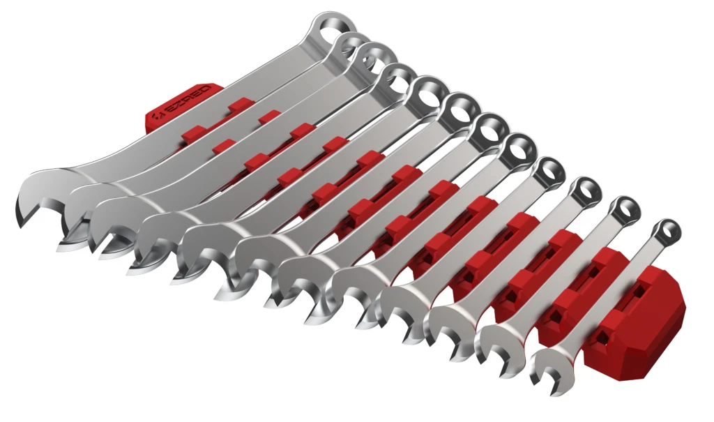 Capri Tools Schraubenschlüssel-Organizer – 12 Slots, Mit Halterungen, Blau, Aus Polyurethan
