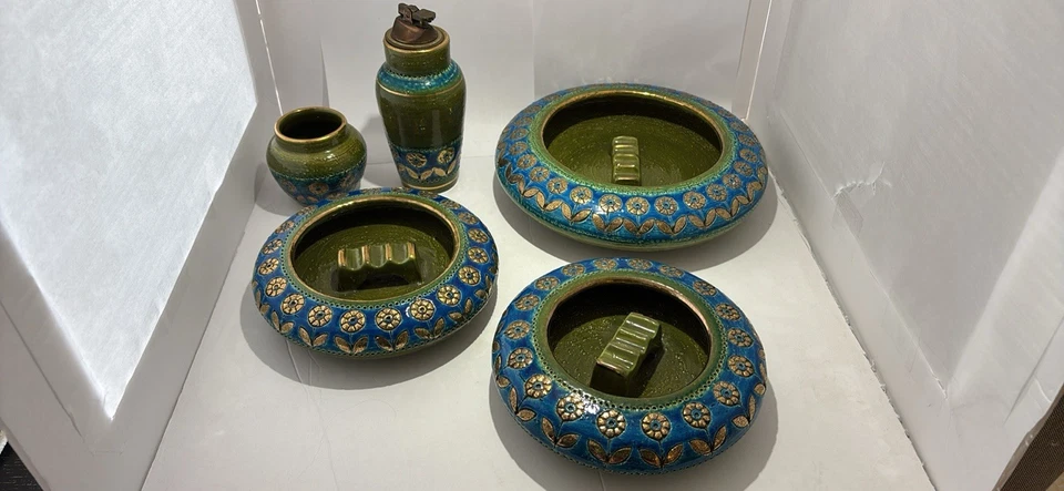 Difícil de encontrar Lote de cerámica de seda tailandesa de colección Aldo Londi Rosenthal Netter Bitossi Foto 1 de 4