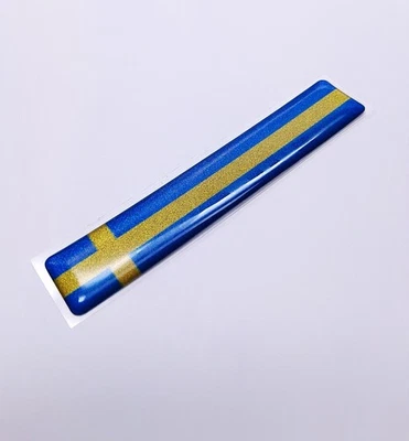 SWERIGE BANDERA SUECA 3D EPOXI COCHE EMBLEMA FLEXIBLE DURADERO IMPERMEABLE Foto 1 de 4